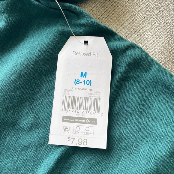 *NWT* Women's Time&Tru "Out of Office" Cotton T-Shirt - Sz. M - Picture 2 of 3